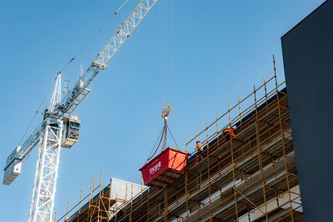 Crane at a construction site