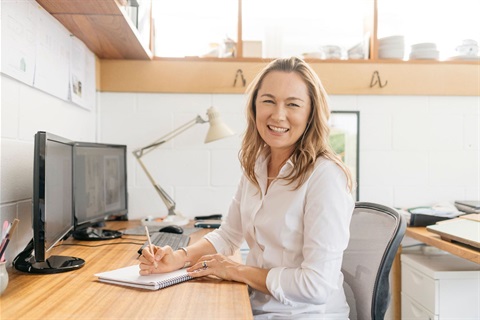 Business person at desk